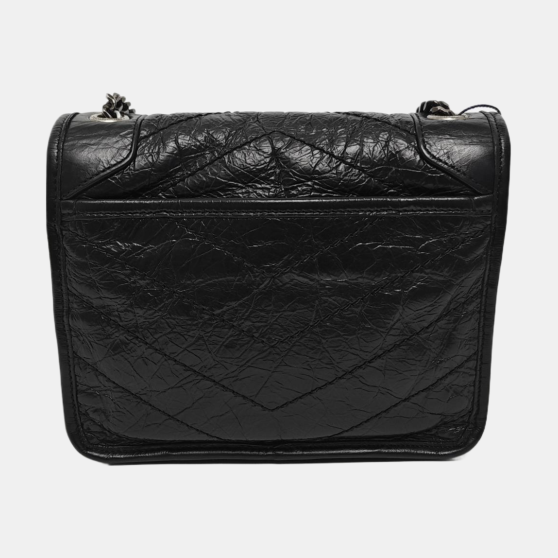 Authenticated pre-owned  NIKI Mini Chevron, Quilted Calfskin Black - Shoulder Bag at Looply
