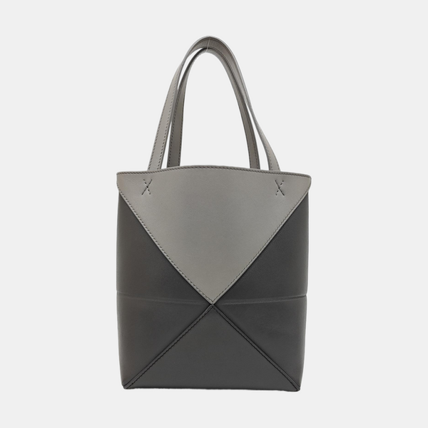 Puzzle Fold Mini Calfskin Gray
