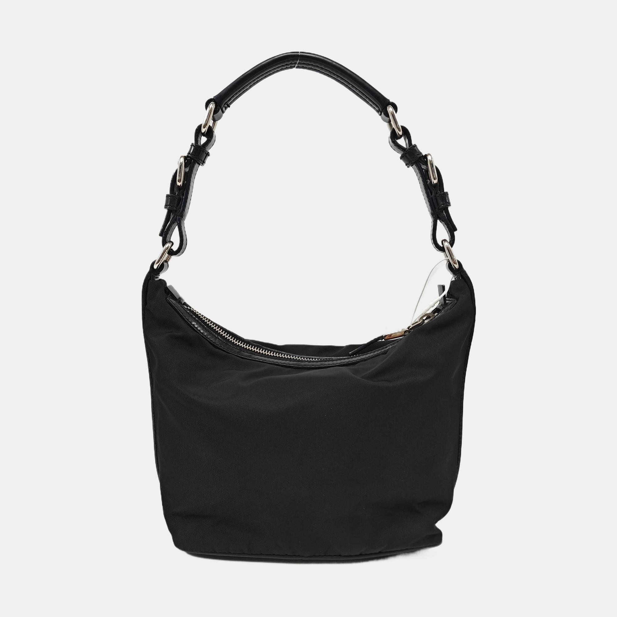 Nylon Top Handle Bag Black