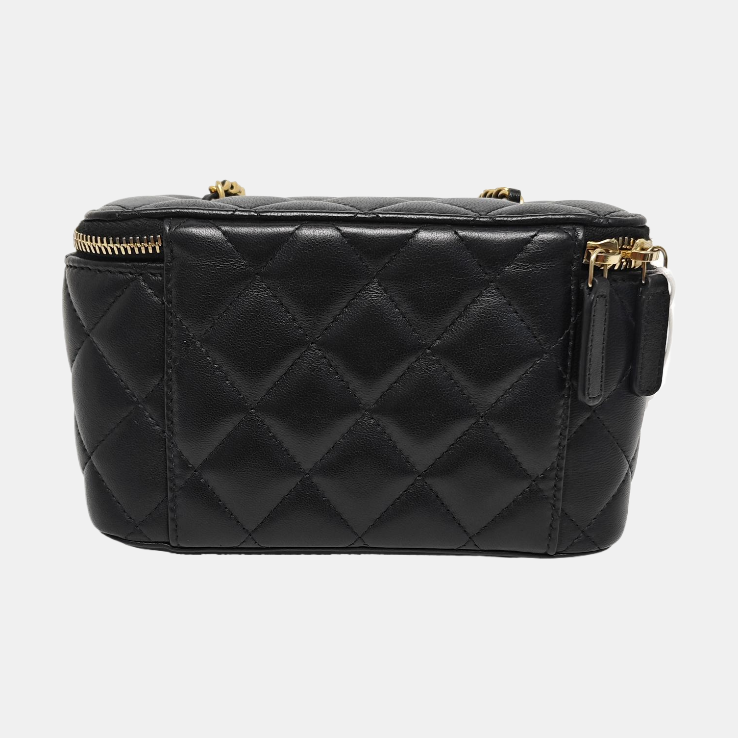 VANITY CASE Small Quilted Lambskin Black