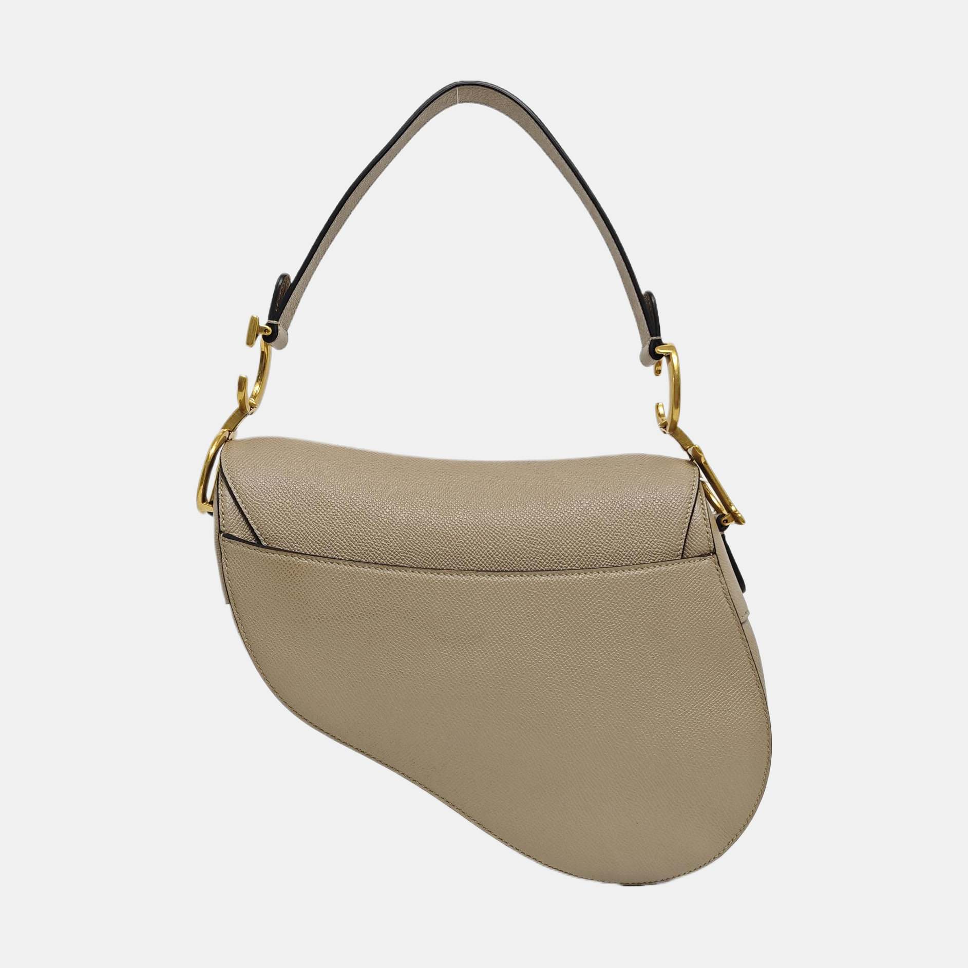 Saddle Small Calfskin Gray