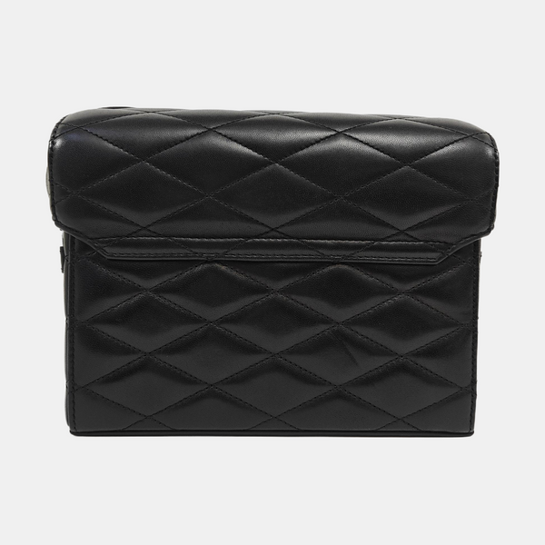 Quilted Lambskin Shoulder Bag Black