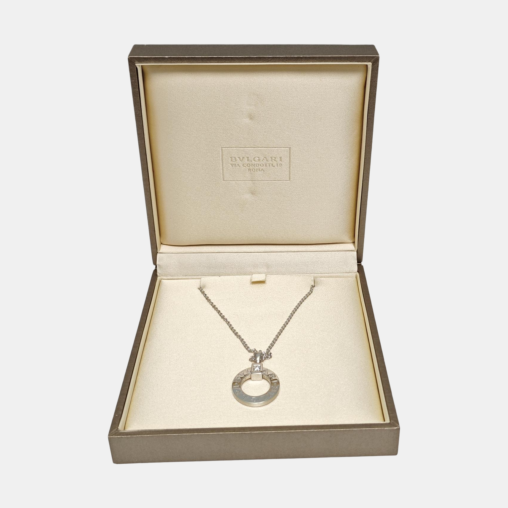 BVLGARI BVLGARI Collar de oro blanco de 18k y plata