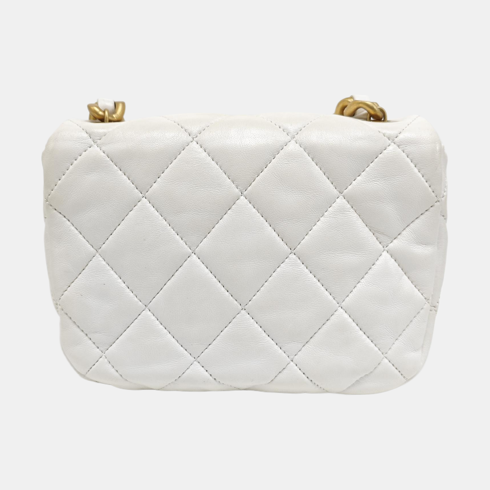 CLASSIC FLAP Mini Quilted Lambskin White