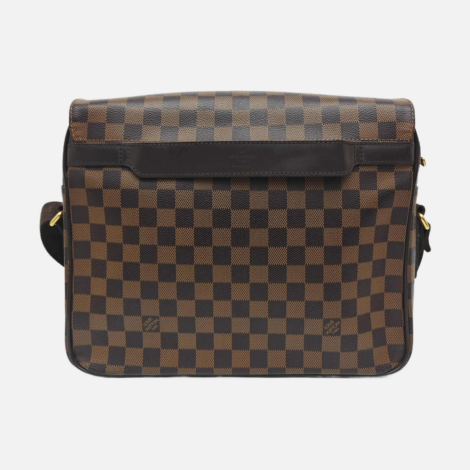 SHELTON MM Damier Ebene Coated Canvas Brown