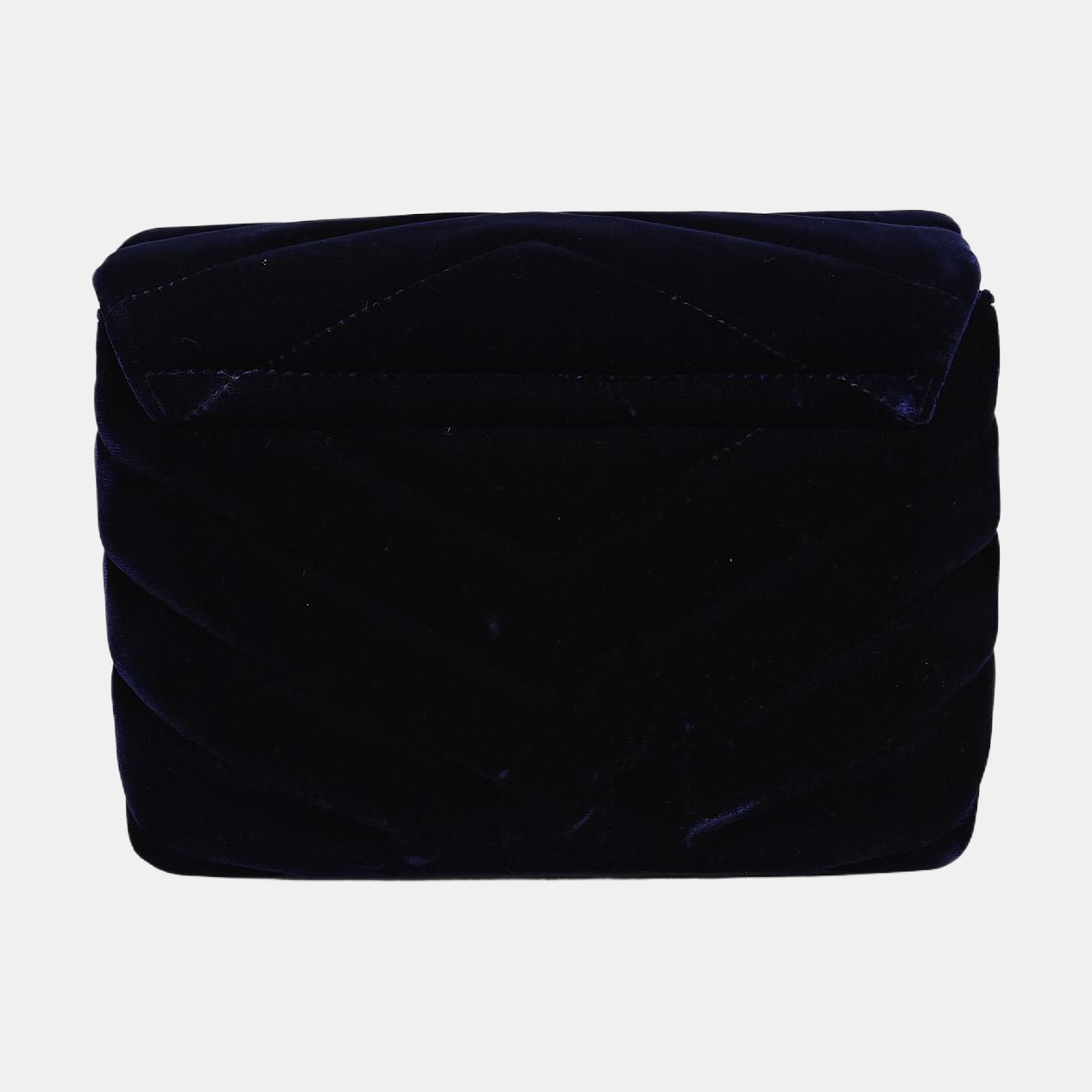 Authenticated pre-owned  LOULOU Extra Small Chevron Velvet Blue - Shoulder Bag at Looply