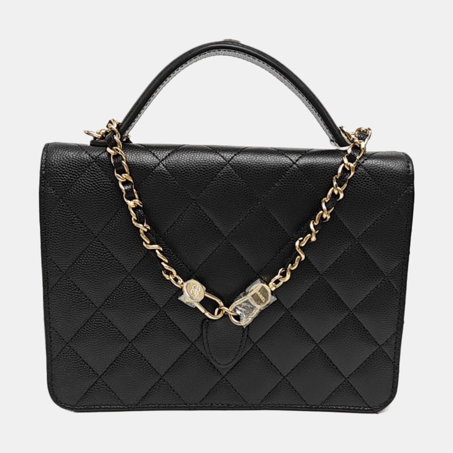 Quilted Grained Calfskin Black