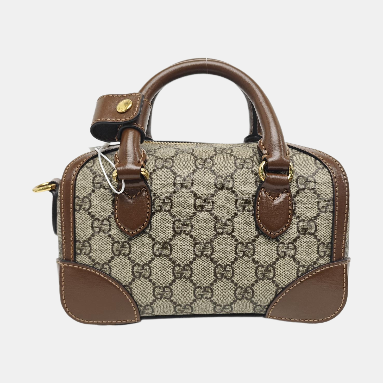 Monogram Coated Canvas Shoulder Bag Brown