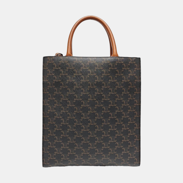 CABAS CELINE Small Coated Canvas Brown