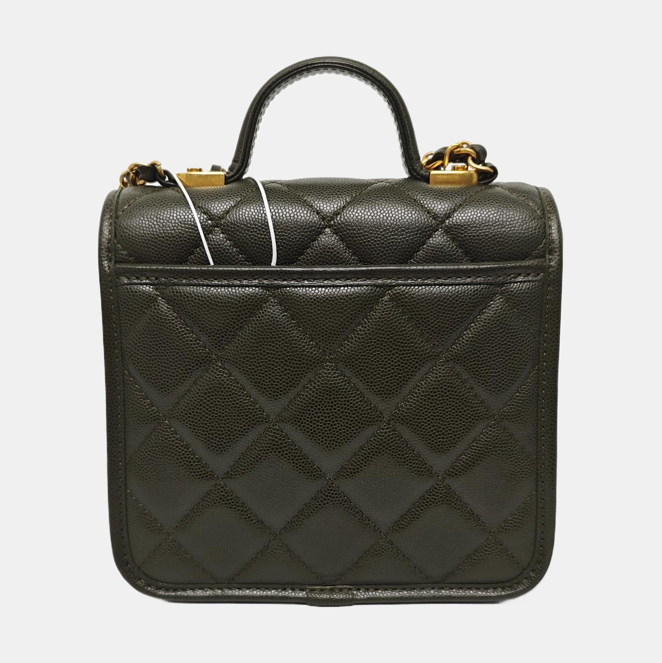 Quilted Grained Calfskin Small Green