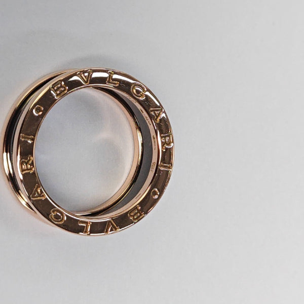 B.ZERO1 18k Rose Gold Ring EU 52