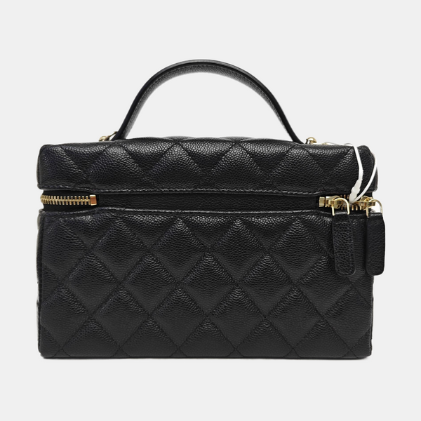 25C Quilted Grained Calfskin Black