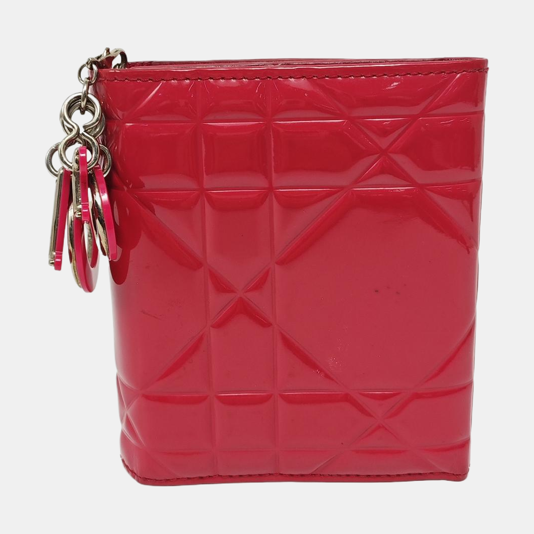 Cannage Calfskin Wallet Red