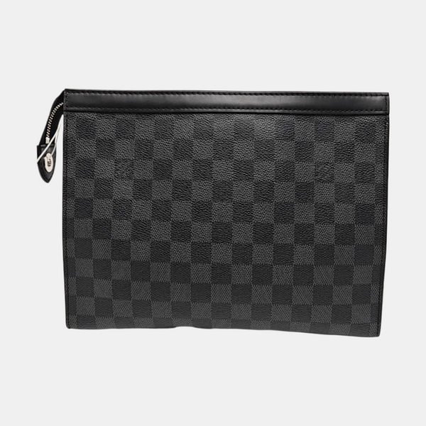Pochette Voyag MM Damier Graphite Coated Canvas Gray
