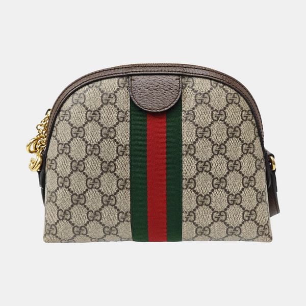 Ophidia Small Monogram Coated Canvas Beige