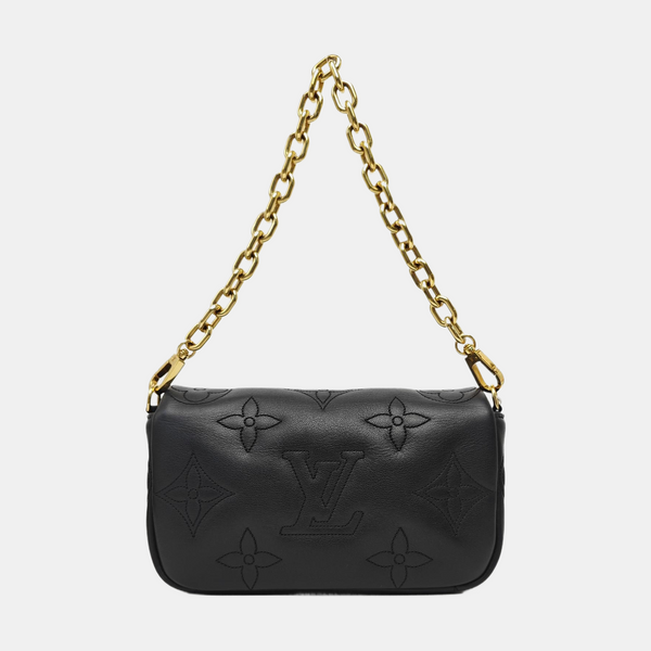 WALLET ON STRAP Monogram Calfskin Black