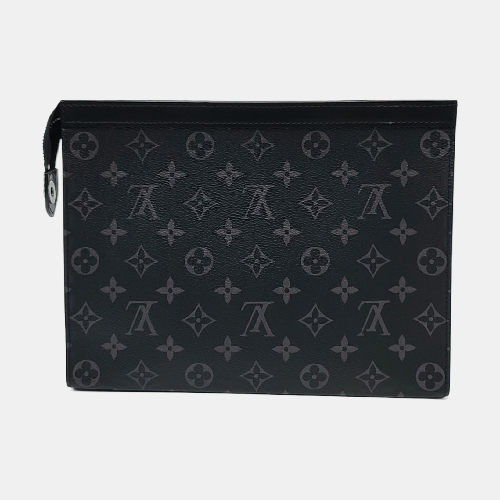Pochette Voyag MM Monogram Coated Canvas Black