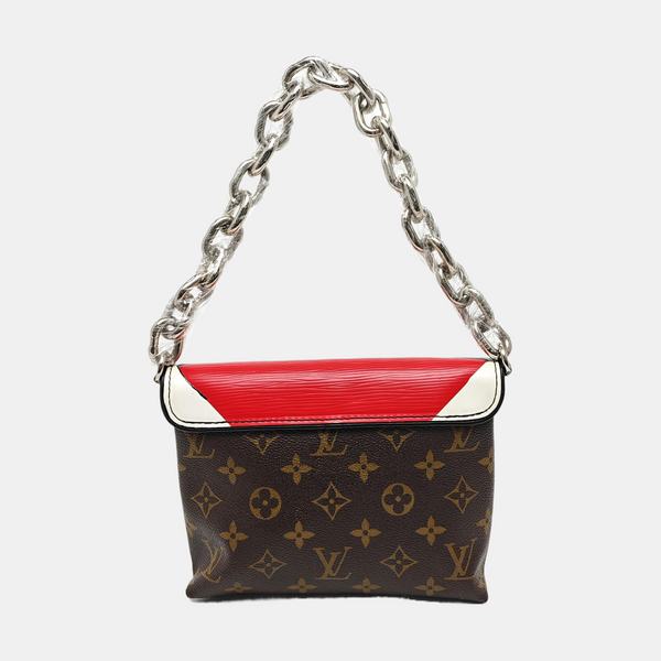 Monogram Coated Canvas Top Handle Bag Red