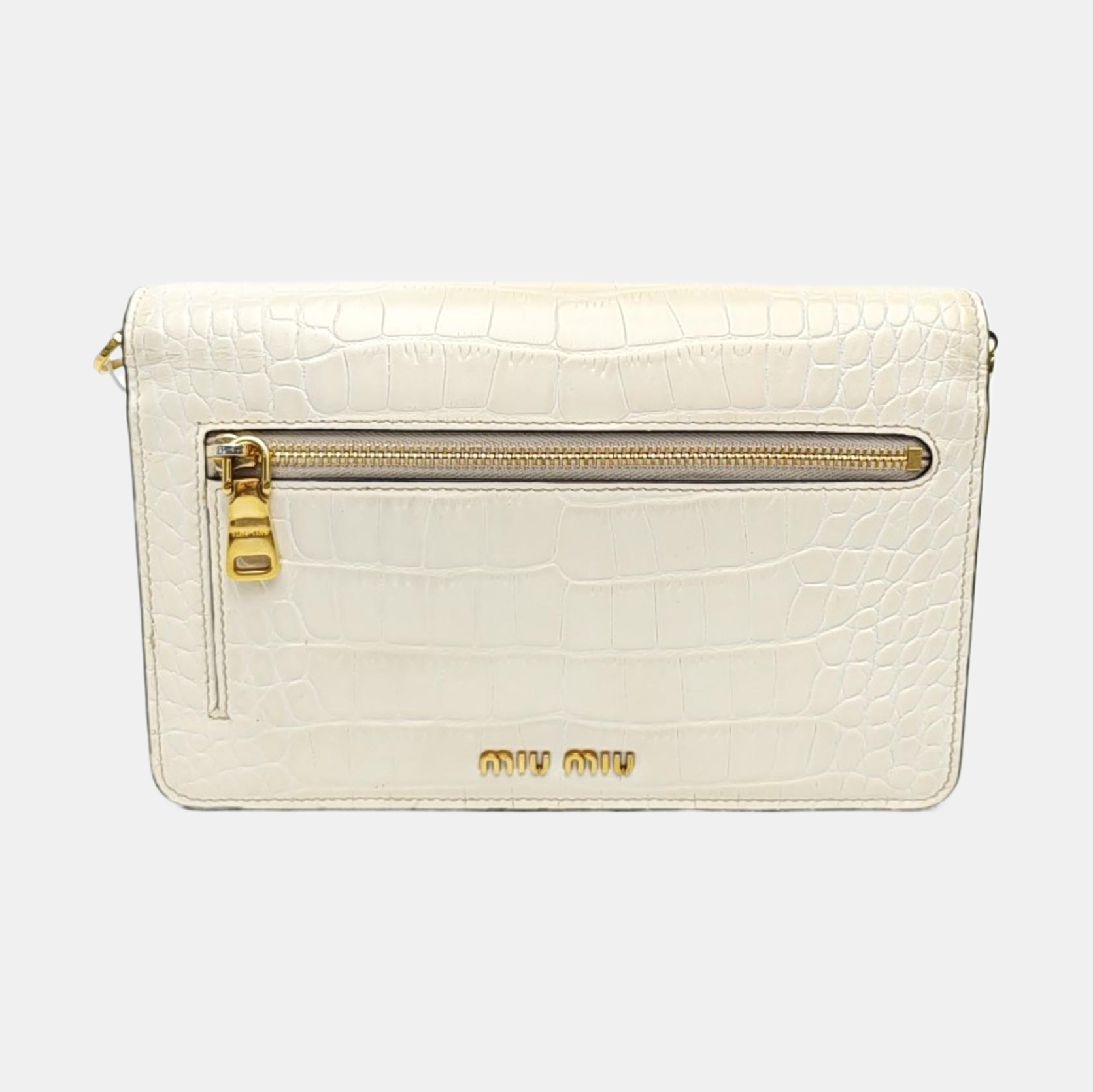 Calfskin Shoulder Bag White