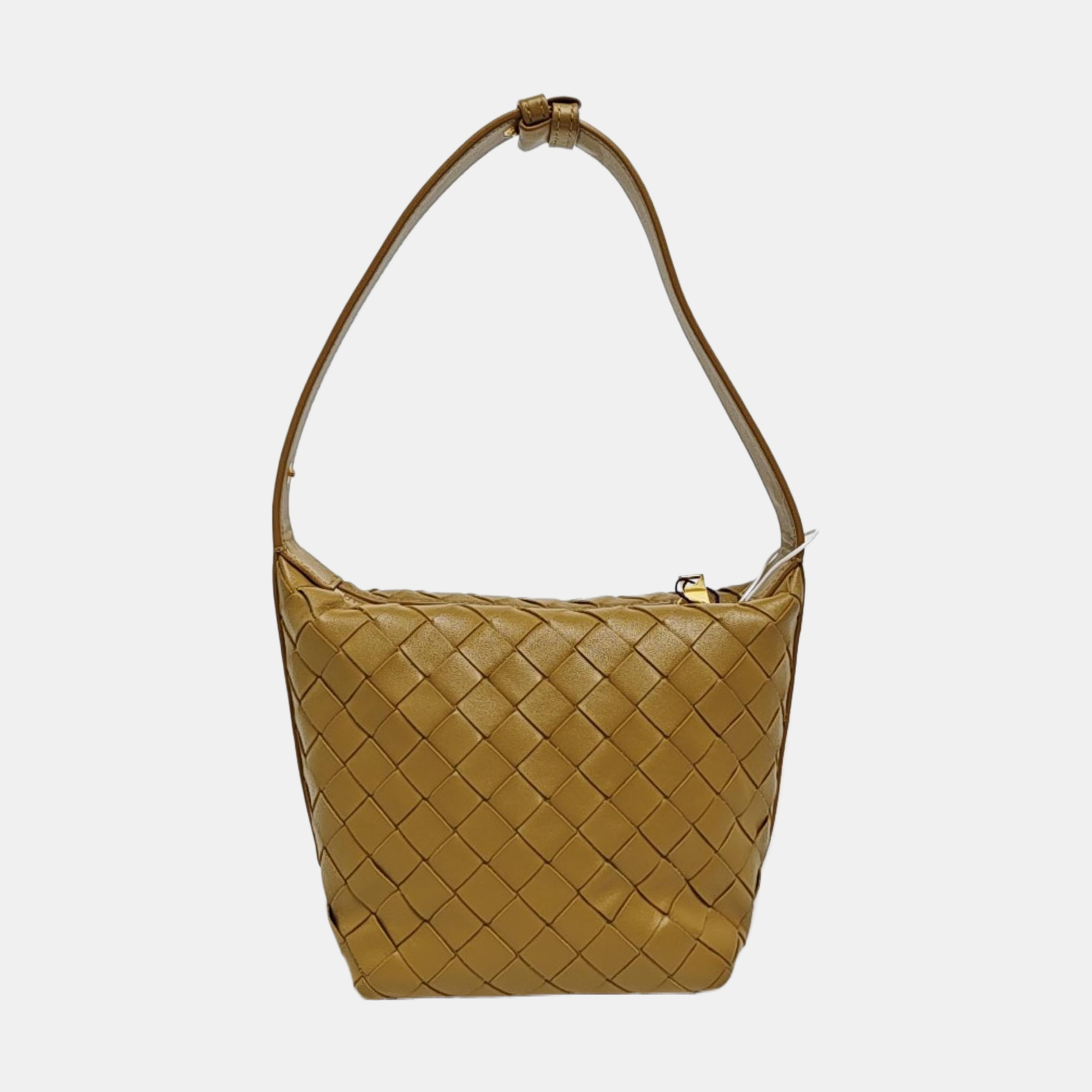 Lambskin Top Handle Bag Brown