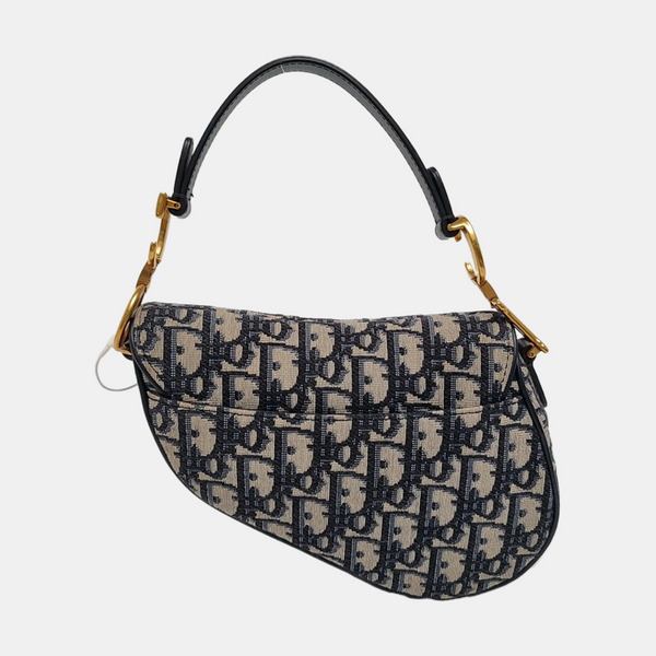 Saddle Mini Oblique Canvas Blue