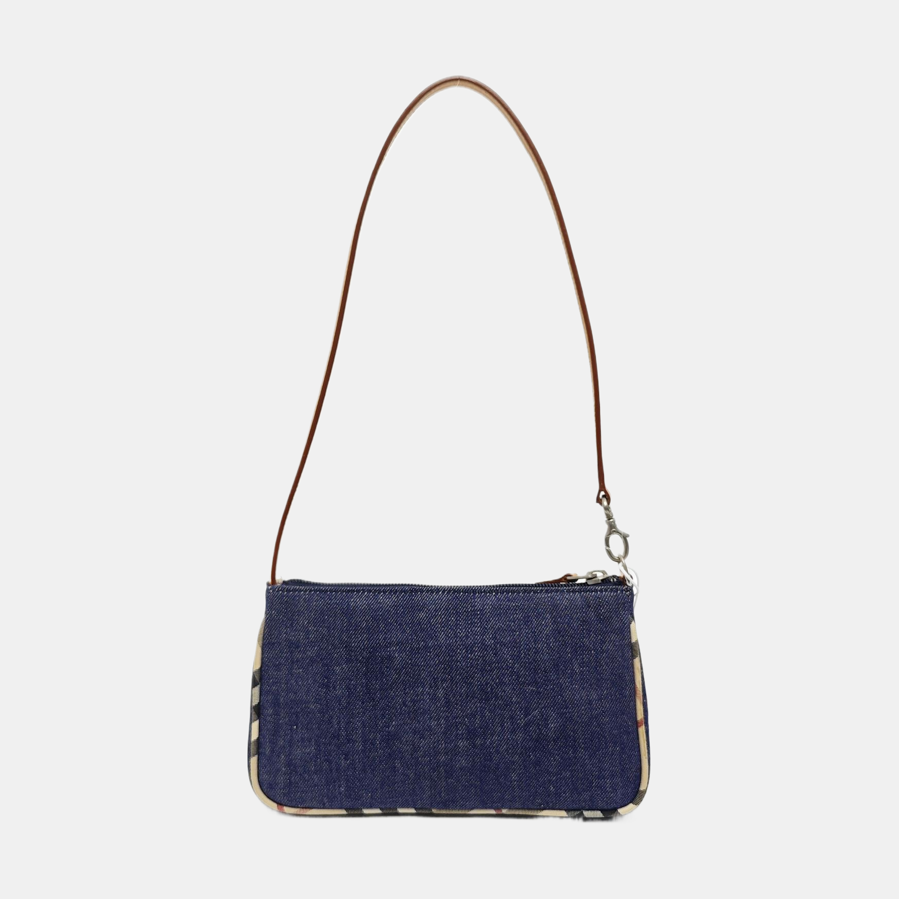Fabric Top Handle Bag Blue