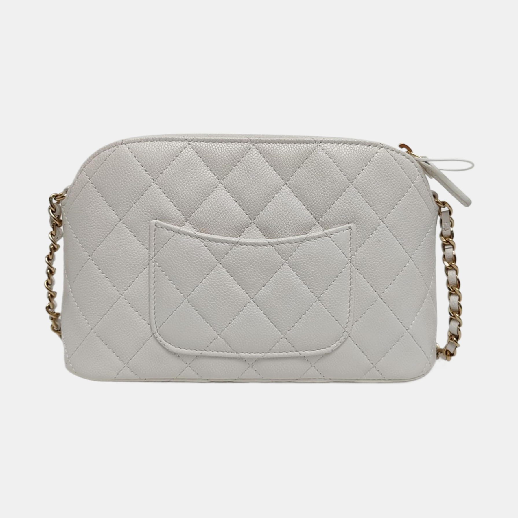Quilted Grained Calfskin White