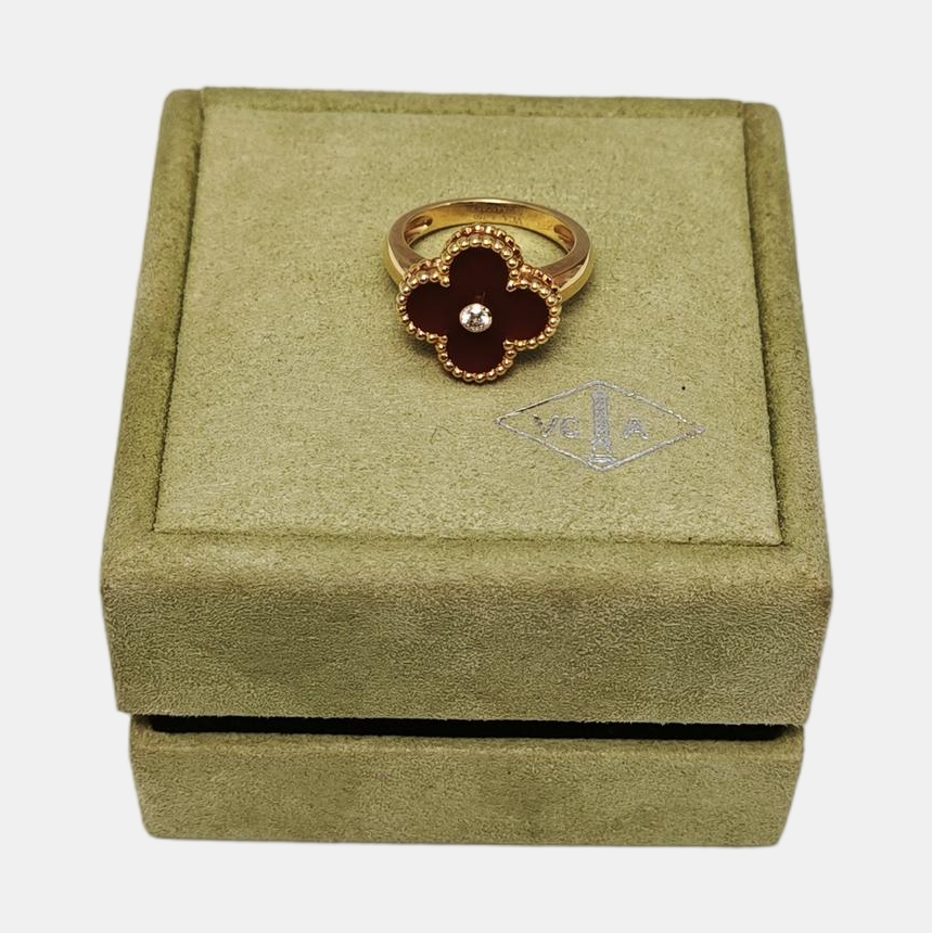 Vintage Alhambra 18k Gold Ring EU 50