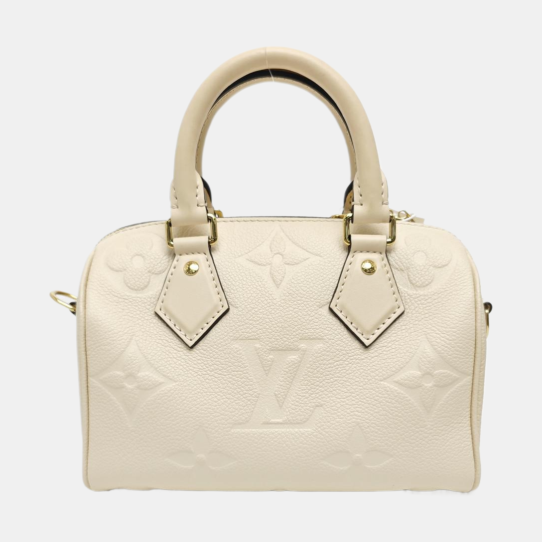 SPEEDY 20 Monogram Calfskin Beige
