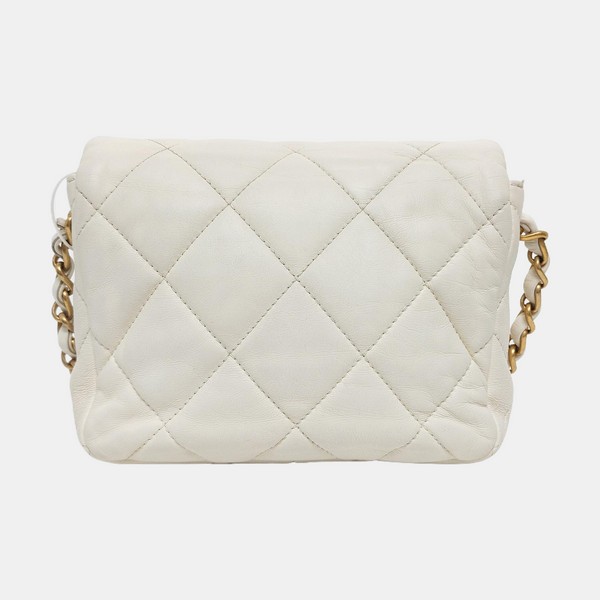 Quilted Lambskin White