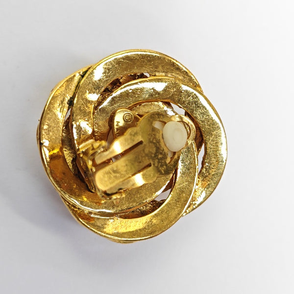 Metal Gold Clip On Earrings