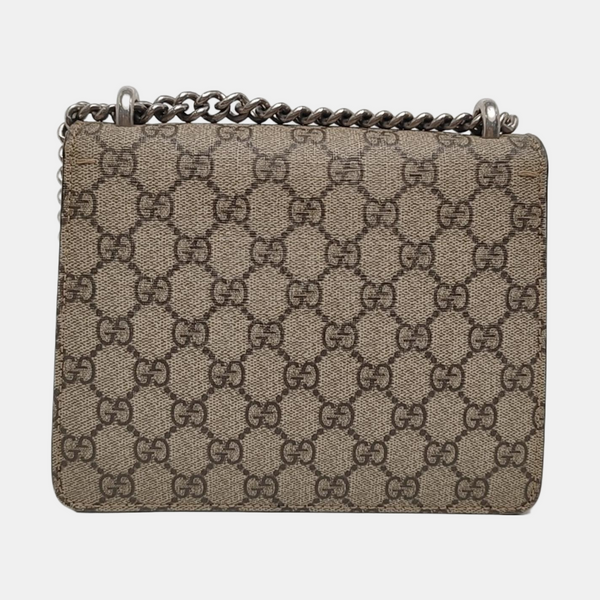 Dionysus Mini Monogram Coated Canvas Beige
