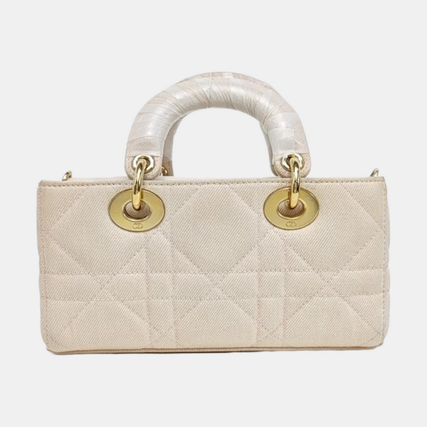 Lady D-Joy Small Cannage Canvas Pink