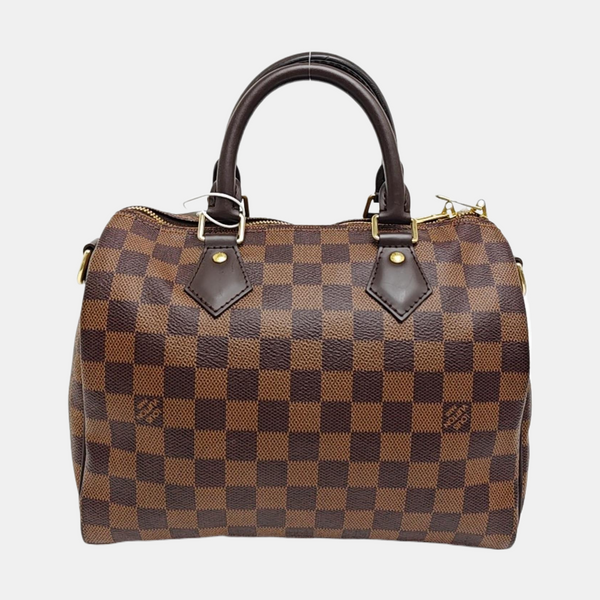 SPEEDY 25 Damier Ebene Coated Canvas Brown