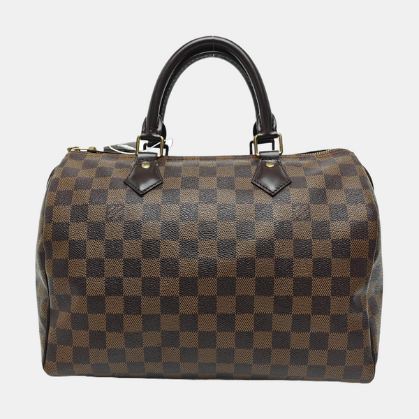 SPEEDY 30 Damier Ebene Coated Canvas Brown