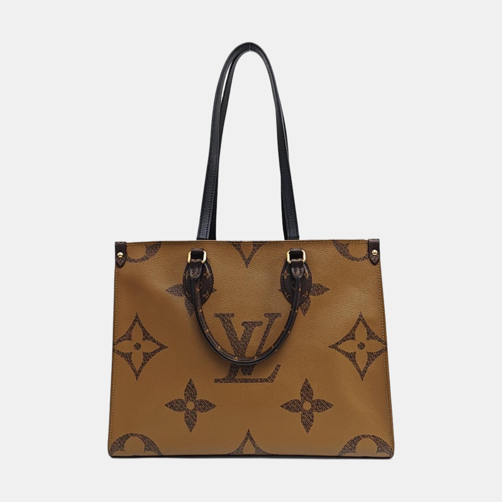 ONTHEGO MM Monogram Coated Canvas Brown