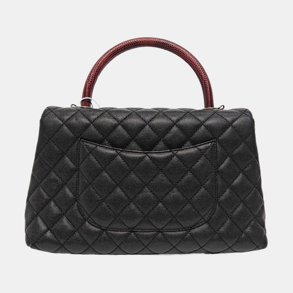COCO HANDLE Medium Quilted Grained Calfskin Multicolor