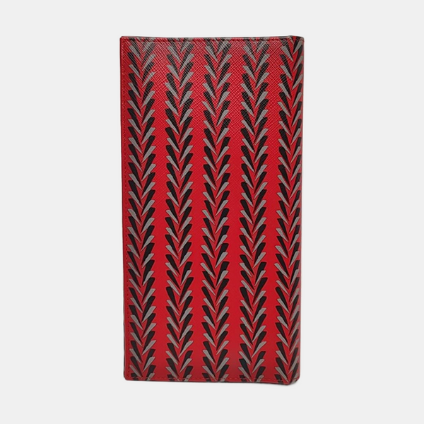 Coated Canvas Wallet Red