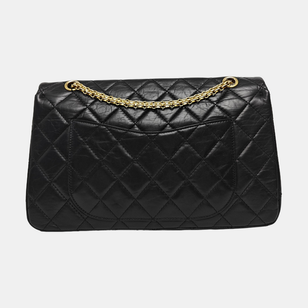 2.55 Maxi Quilted Calfskin Black
