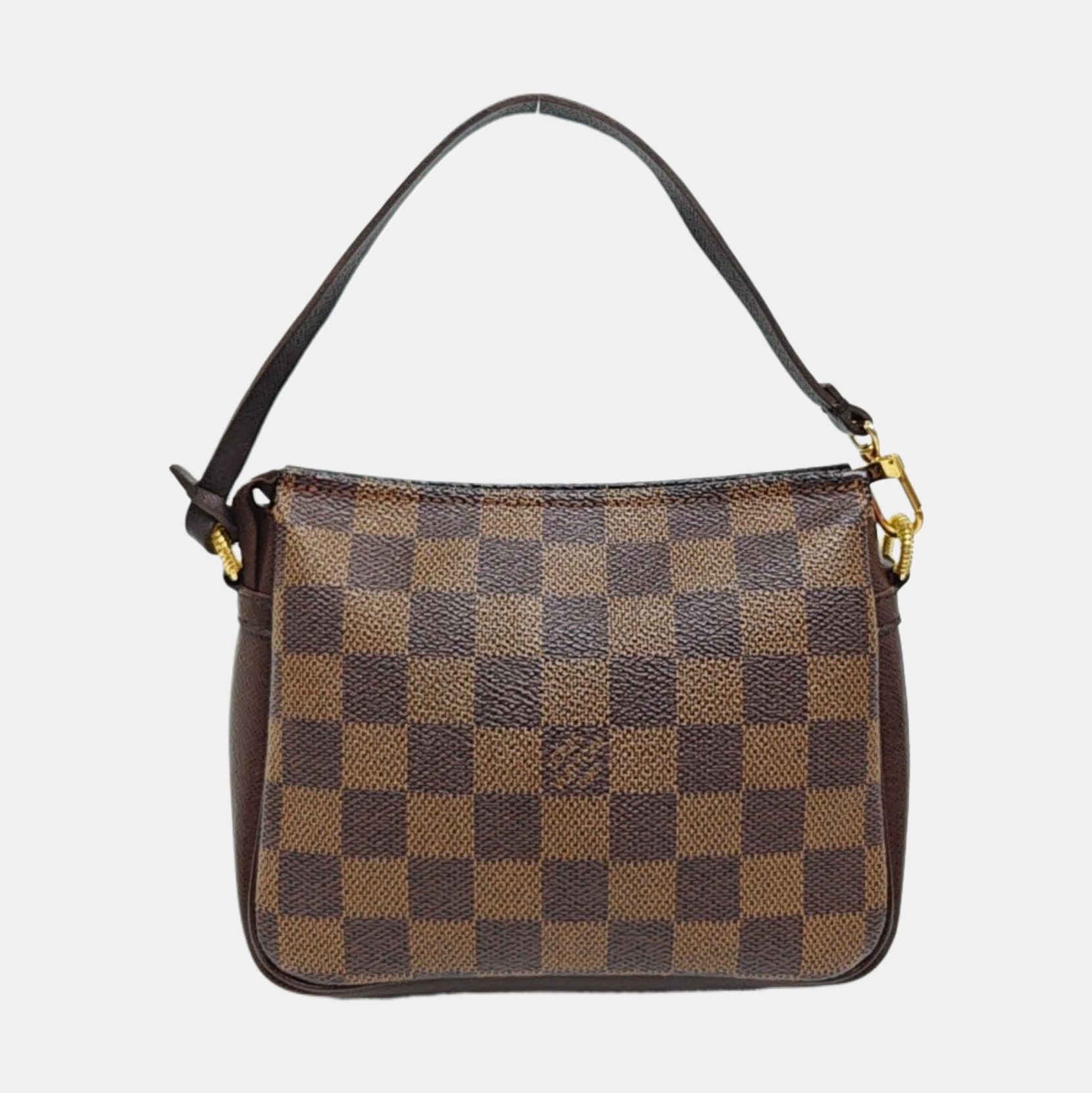 TROUSSE MAKE UP Damier Ebene Coated Canvas Brown