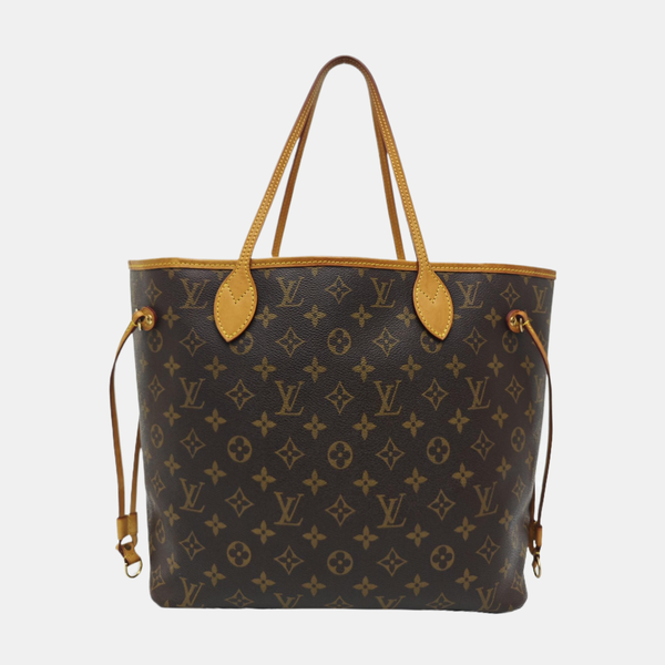 NEVERFULL MM Monogram Coated Canvas Brown