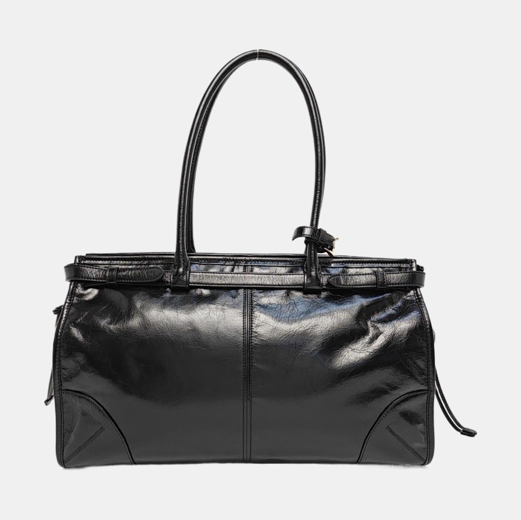 Large Quilted Calfskin Black
