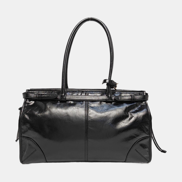 Large Quilted Calfskin Black