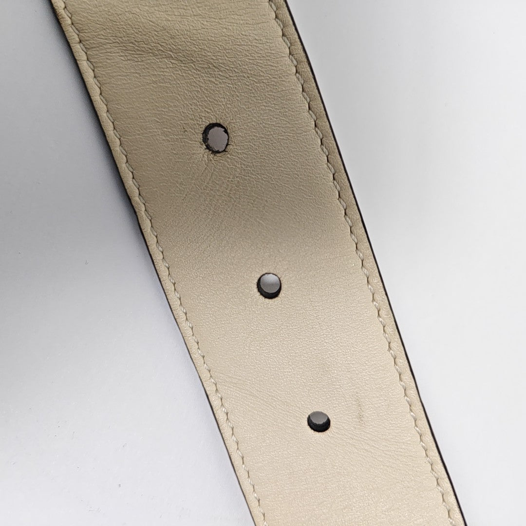 Leather Belt White