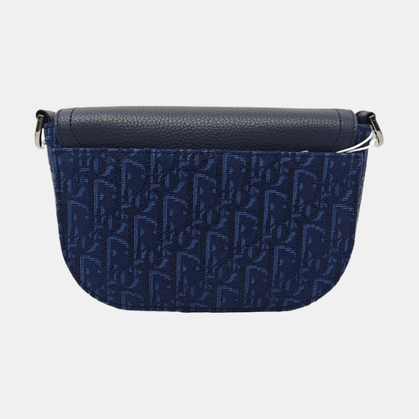 Saddle Mini Oblique Canvas Blue