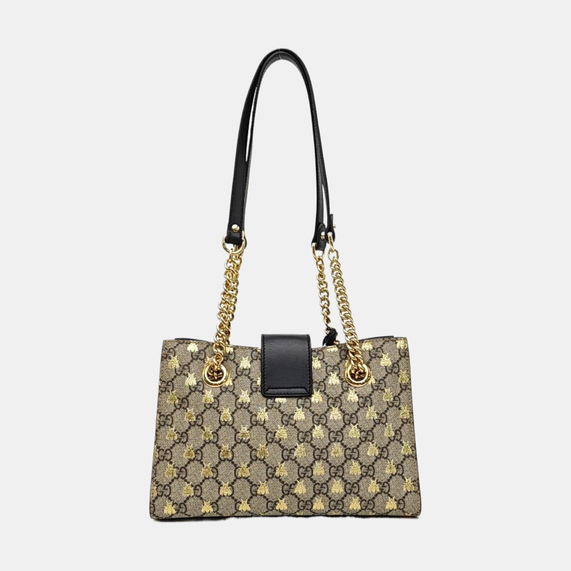 Padlock Small Monogram Coated Canvas Beige