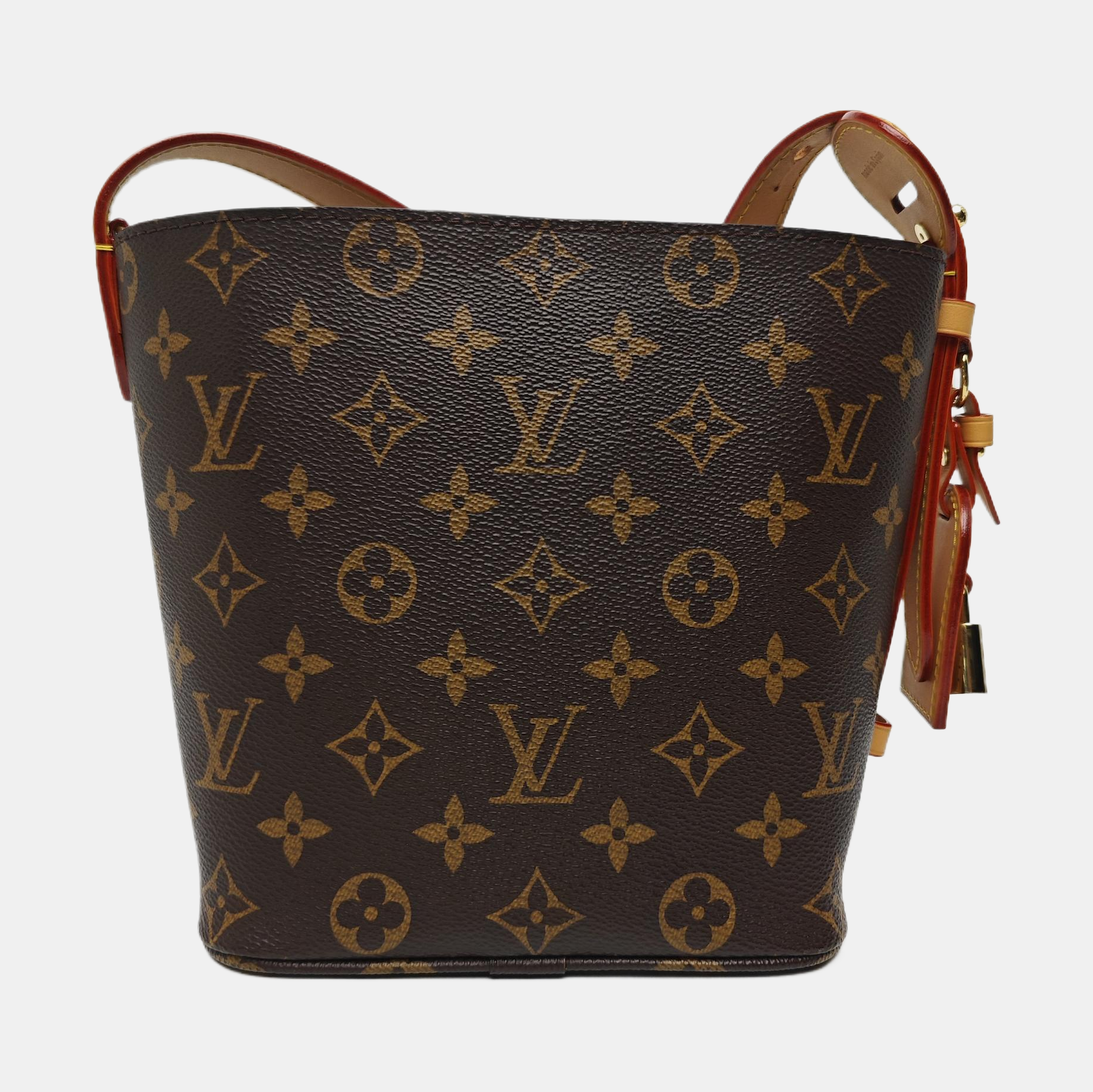 ALL IN BB Monogram Coated Canvas Brown