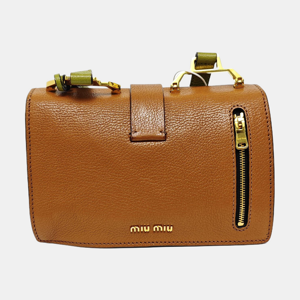 Miu Lady Calfskin Green