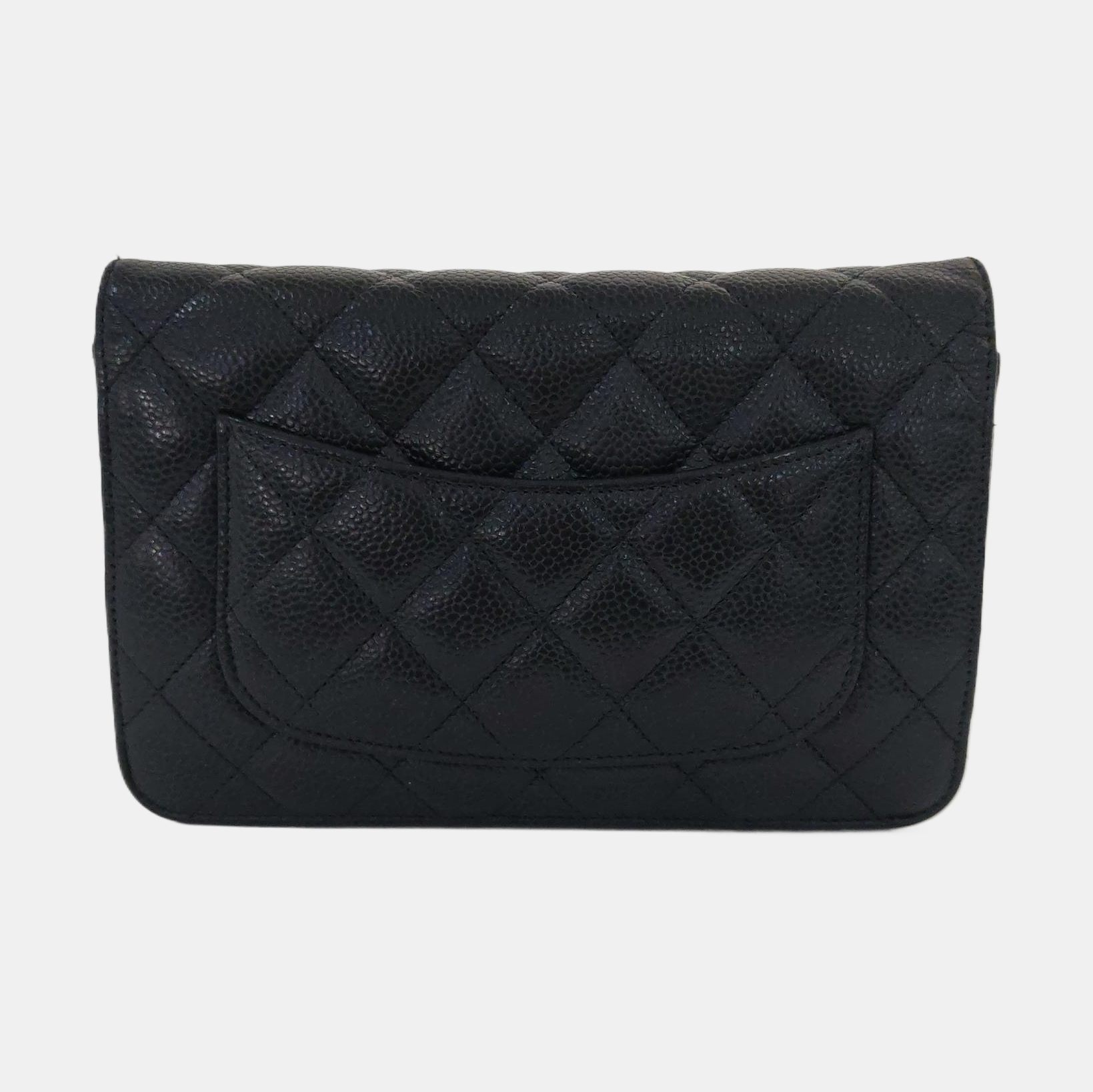 WOC Quilted Grained Calfskin Black