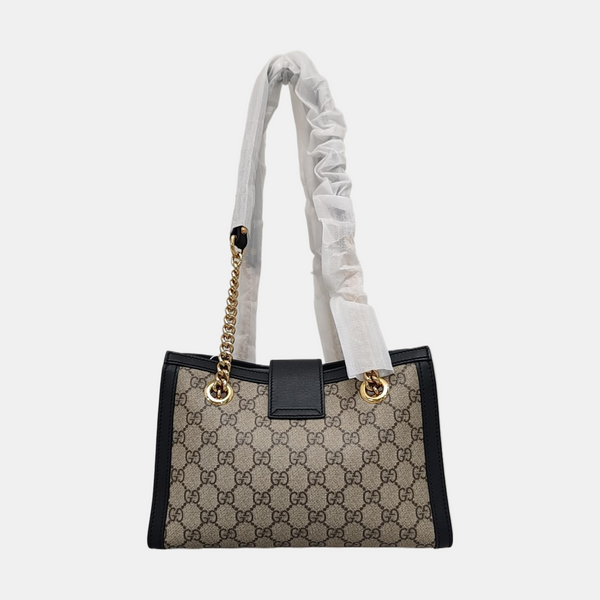 Padlock Small Monogram Coated Canvas Beige